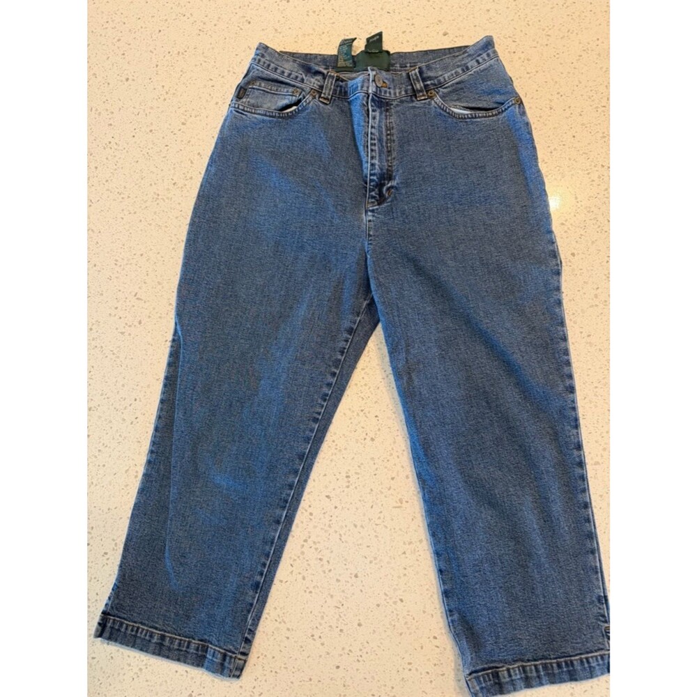 Lauren Ralph Lauren Classic Capri Straight-Leg Blue Denim Jeans 10